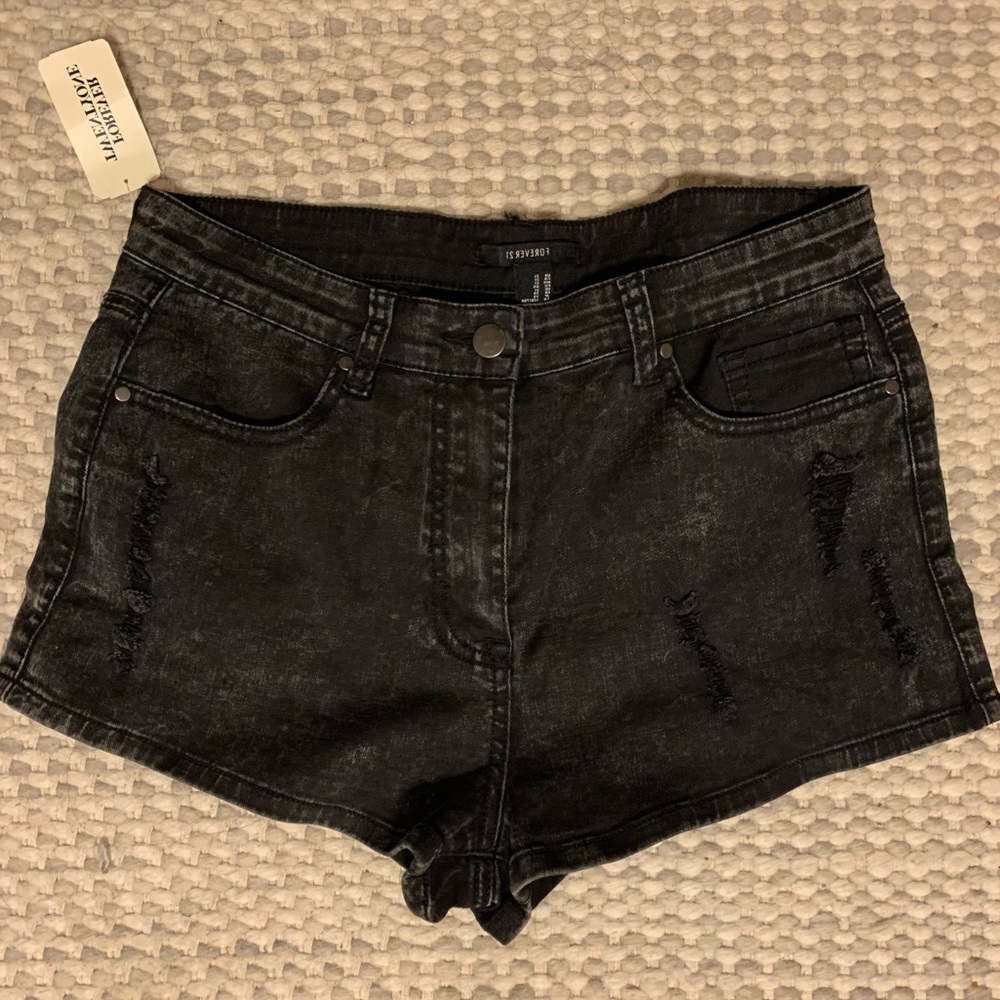 Black Forever 21 Denim shorts w/stretch